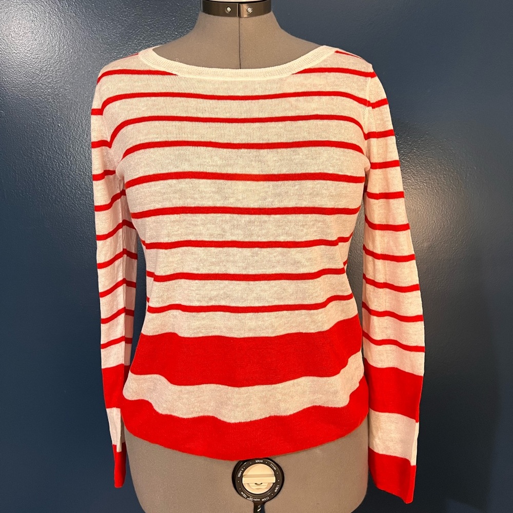Brooks Brothers 100% linen striped sweater